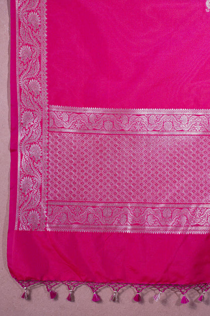 "MCD 006" Banarasi Red Designer Vegan Silk Dupatta