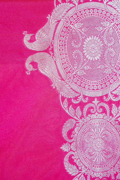 "MCD 006" Banarasi Red Designer Vegan Silk Dupatta