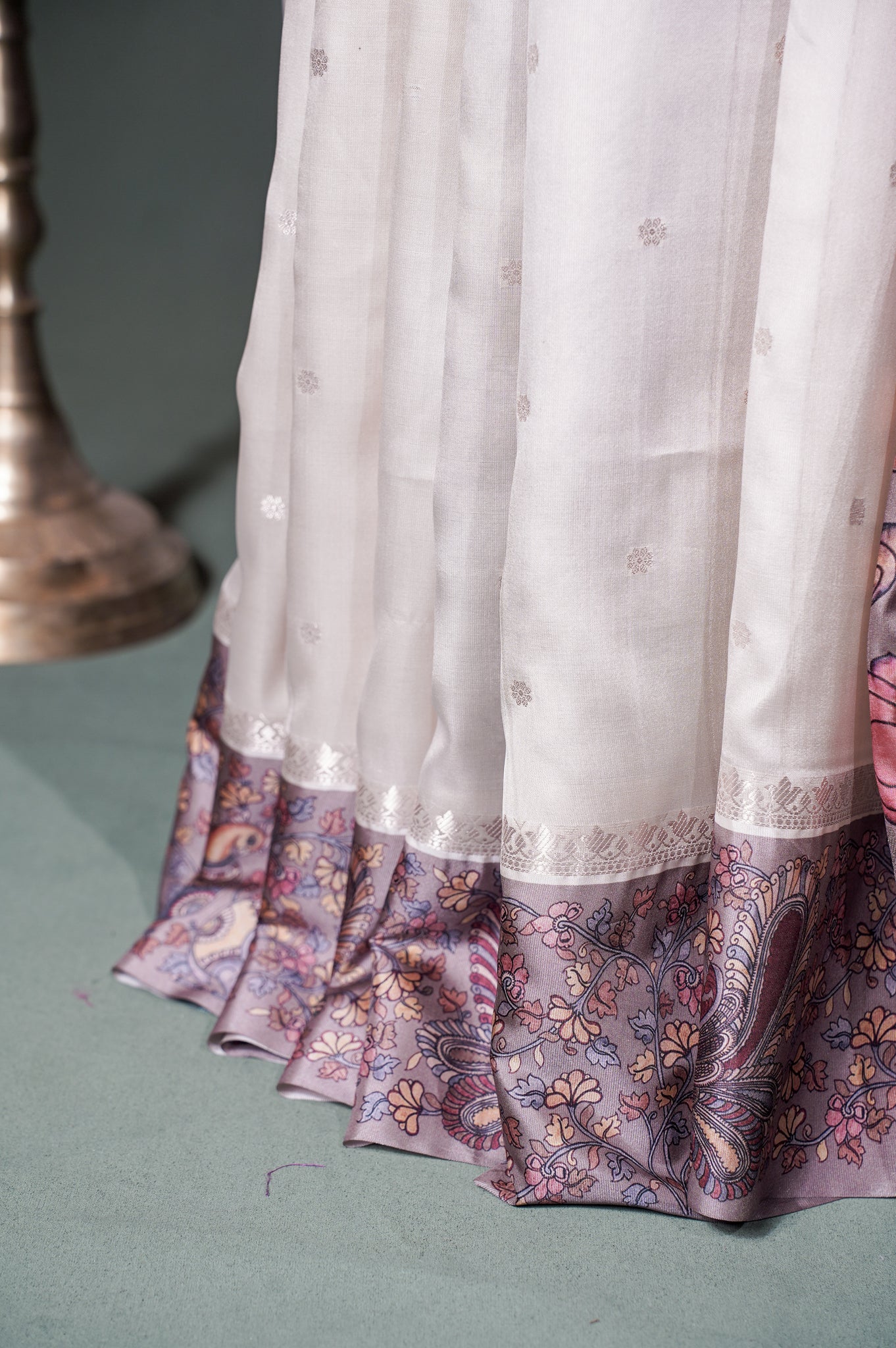 "UTSAV BANARAS 243" Banarasi Artistic Kalamkari Soft Silk Saree With Mythical Bird Motifs