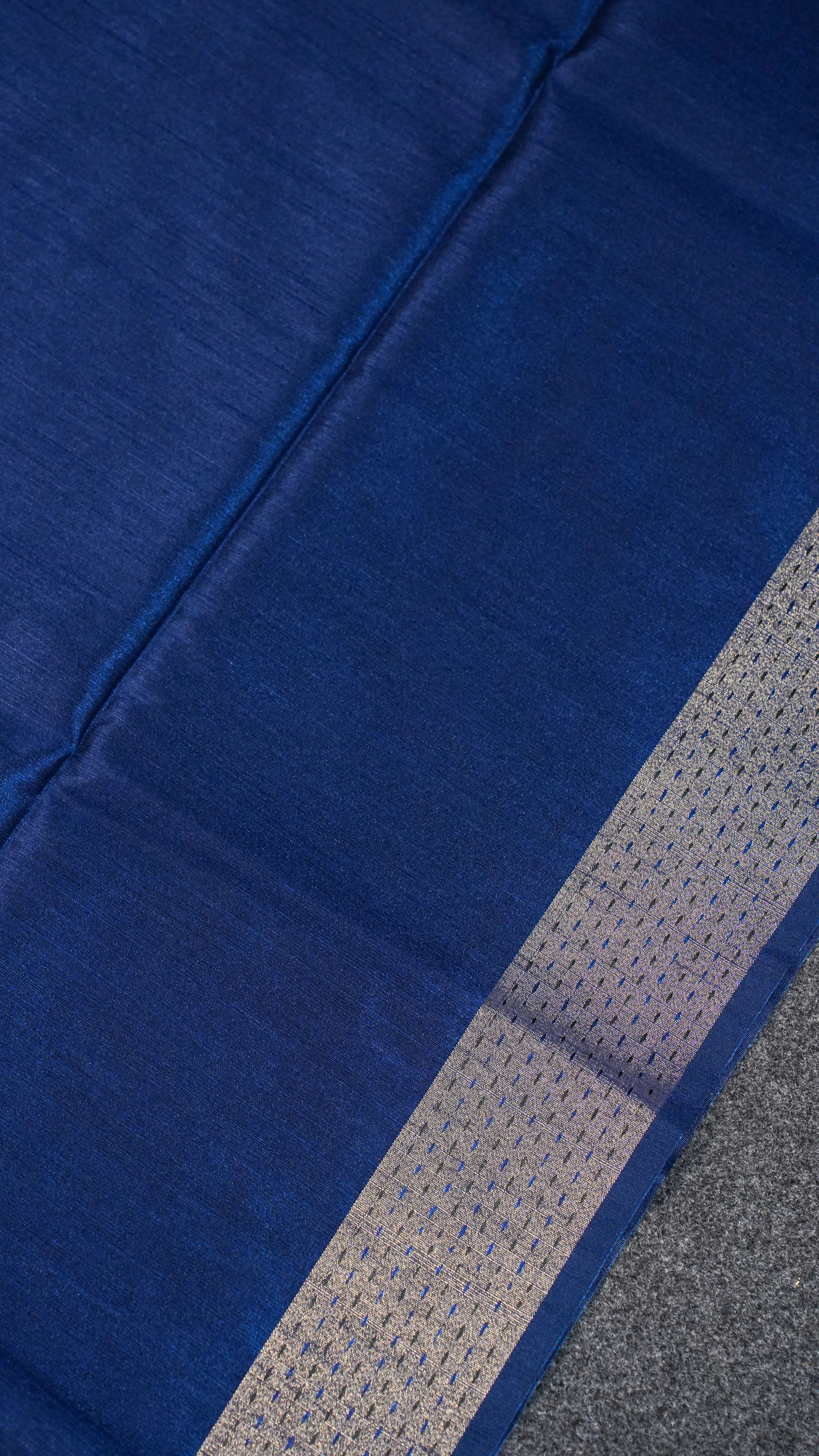 "UTSAV BANARAS 115" Banarasi Dark Blue Madhubani Silk Saree