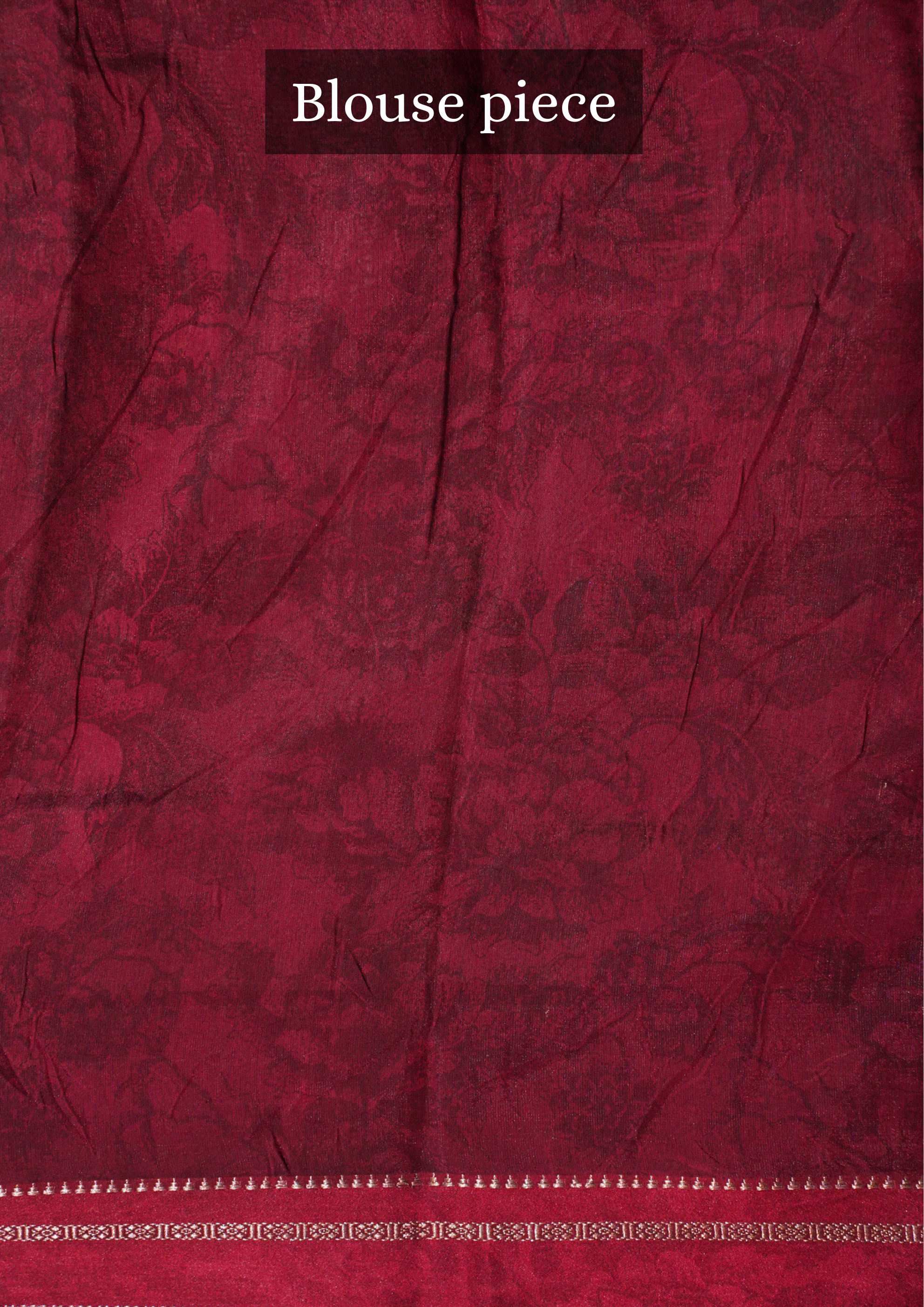 UTSAV BANARAS 335: Graceful Ivory Munga Silk Saree with Artistic Print &amp; Satin Zari Patta Border