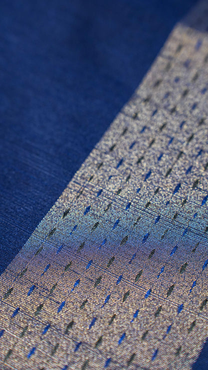 "UTSAV BANARAS 115" Banarasi Dark Blue Madhubani Silk Saree
