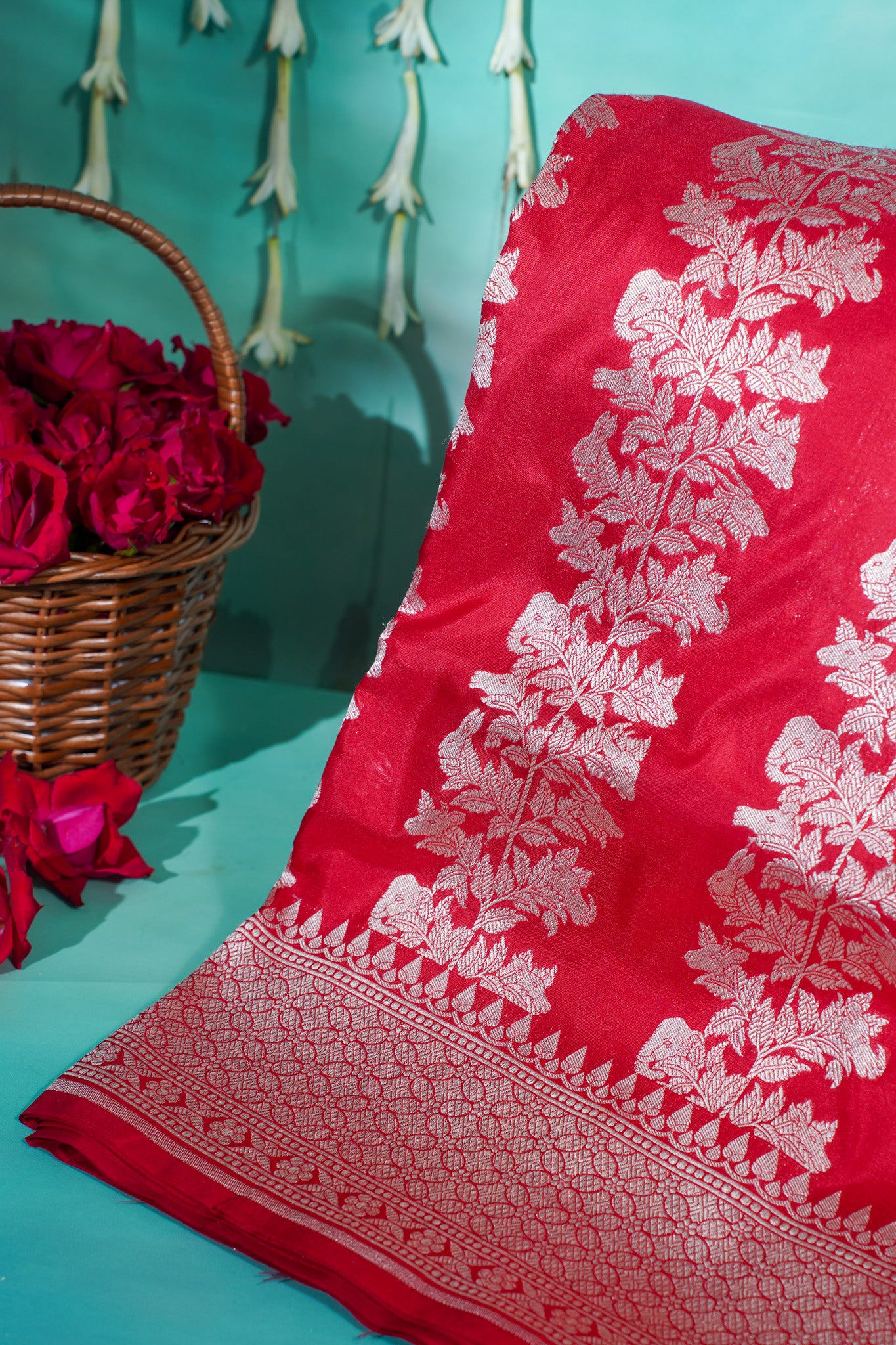 "VIRASAT 186" Pure Katan Handloom Silk Saree