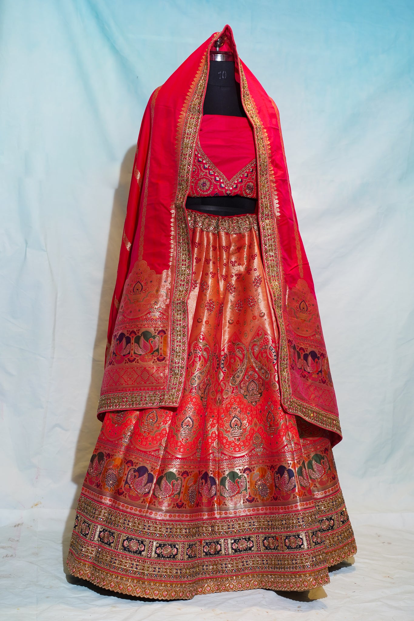 "Mansi 067" Banarasi Meenakari AD Work Silk Lehenga