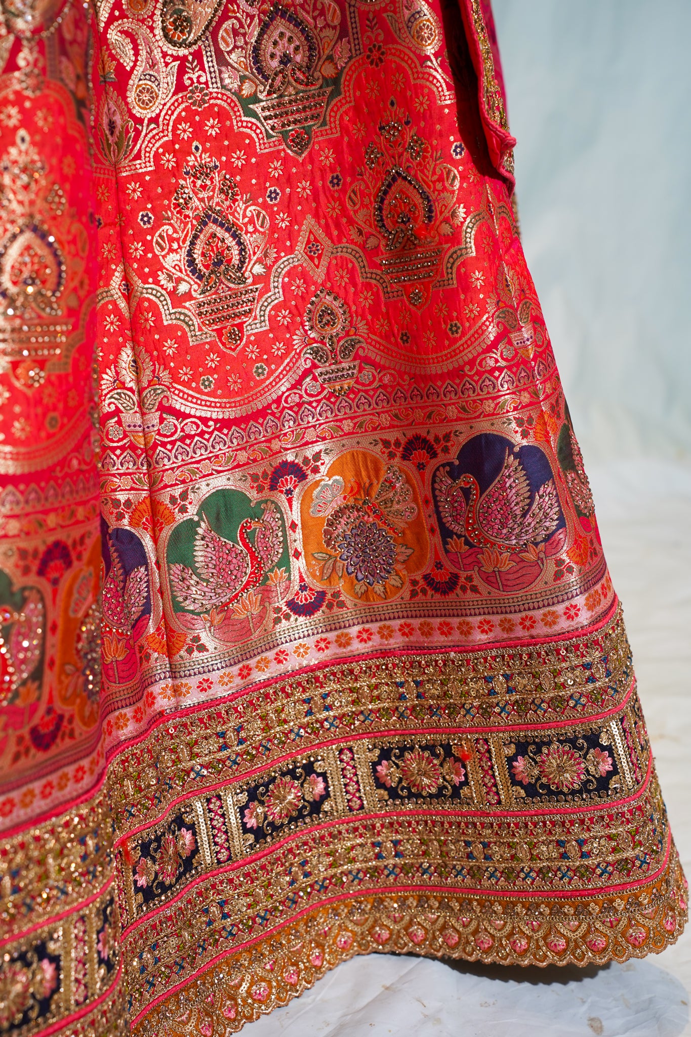 "Mansi 067" Banarasi Meenakari AD Work Silk Lehenga