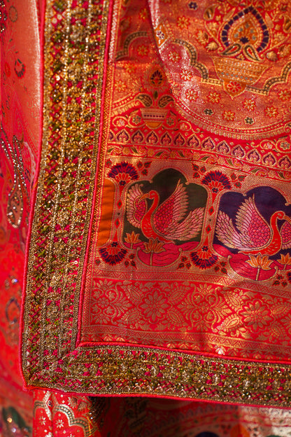 "Mansi 067" Banarasi Meenakari AD Work Silk Lehenga