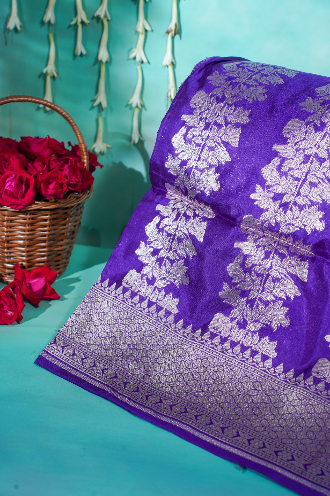 "VIRASAT 186" Pure Katan Handloom Silk Saree
