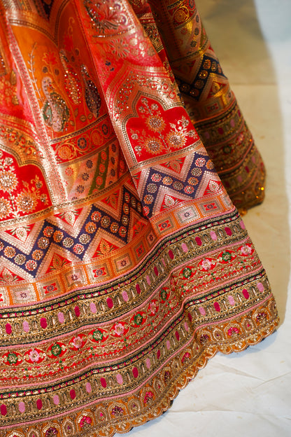 "Mansi 056" Banarasi Meenakari Stone Work Lehenga