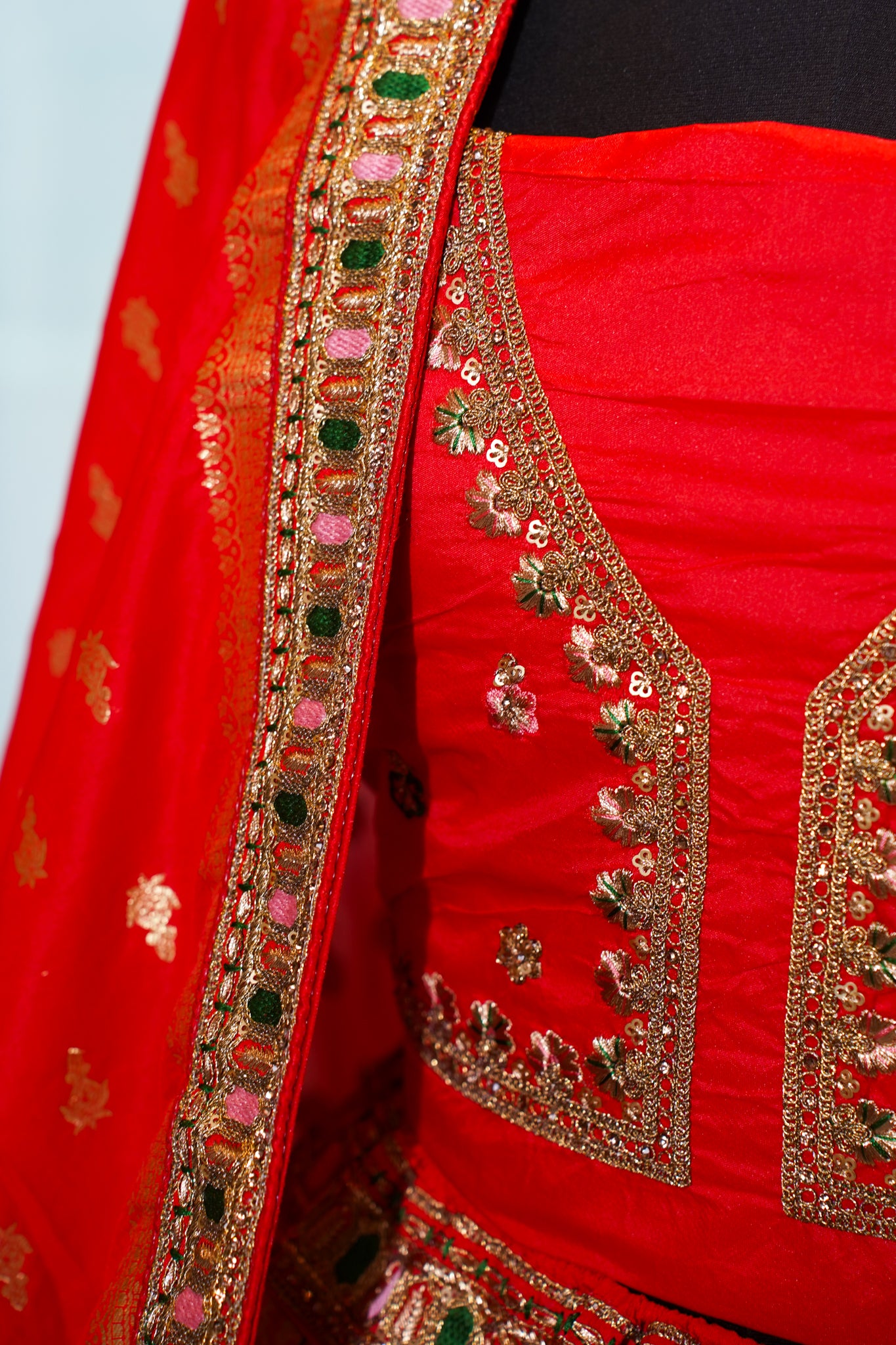 "Mansi 056" Banarasi Meenakari Stone Work Lehenga