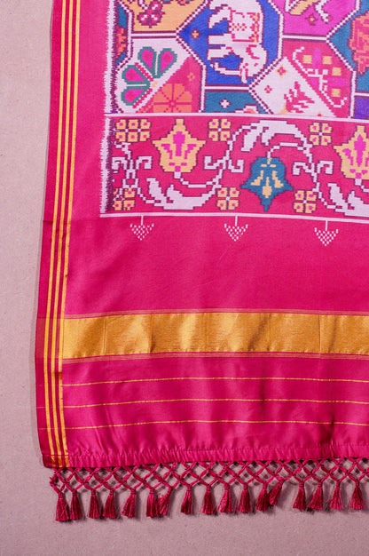 "MCD 011" Banarasi Multi Patola Paithani Silk Dupatta