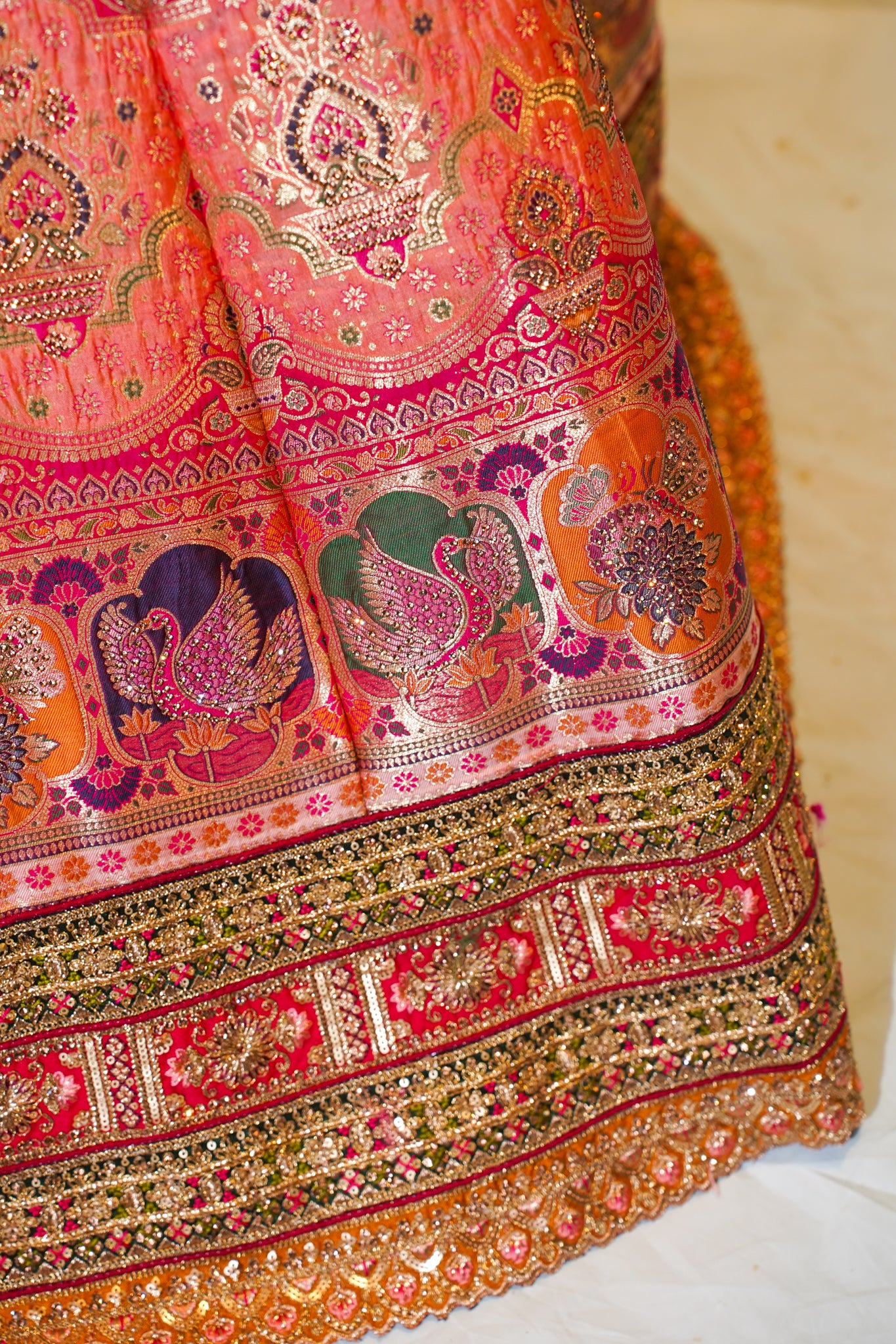 "Mansi 066" Banarasi Meenakari AD Work Silk Lehenga