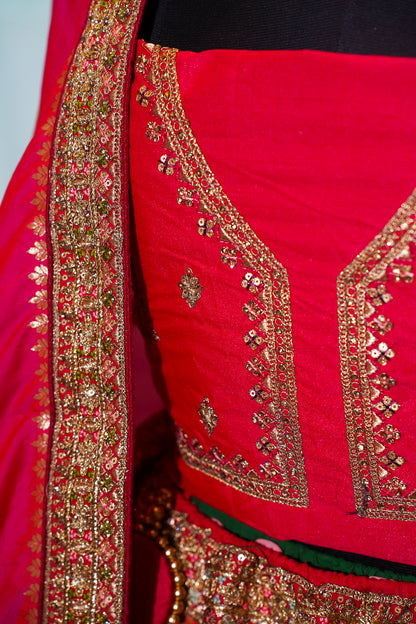 "Mansi 066" Banarasi Meenakari AD Work Silk Lehenga