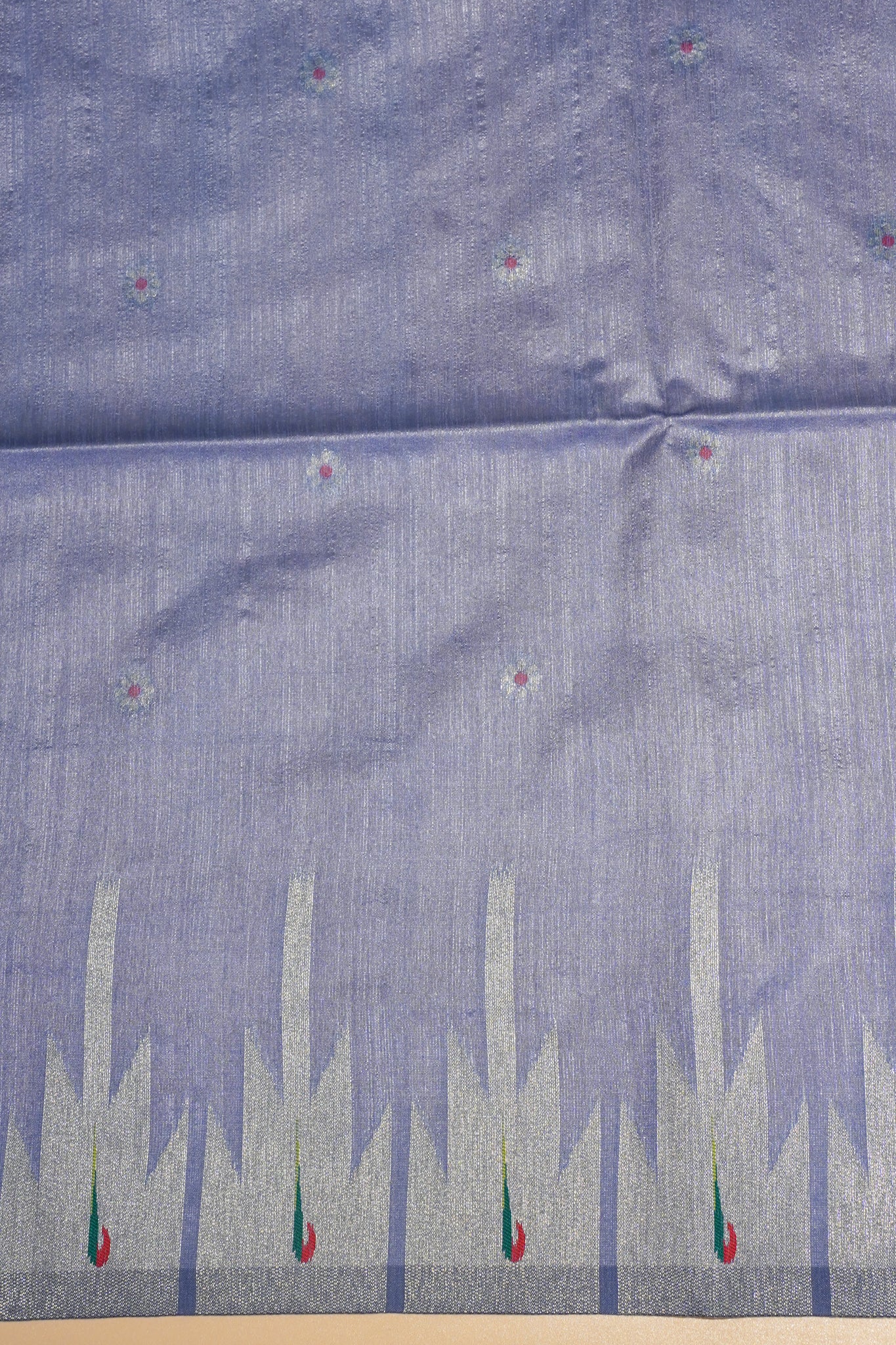 "UTSAV BANARAS 169" Banarasi  Elegant Blue Cotton Tissue Silk Saree With Kamal Butta