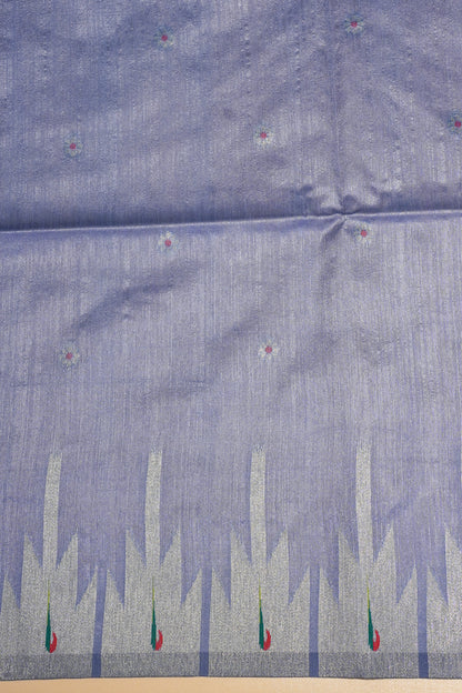 "UTSAV BANARAS 169" Banarasi  Elegant Blue Cotton Tissue Silk Saree With Kamal Butta