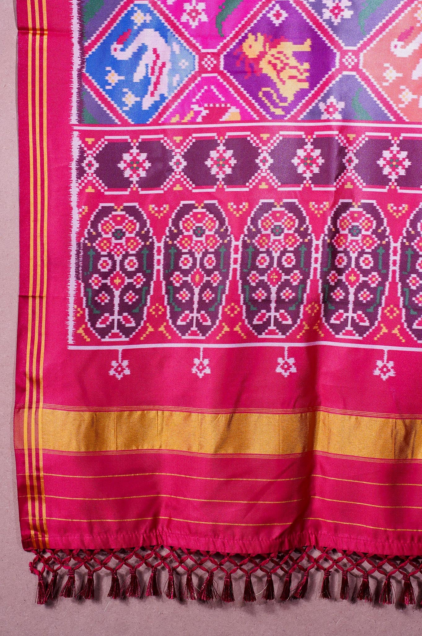 "MCD 012" Banarasi Multi Patola Paithani Silk Dupatta