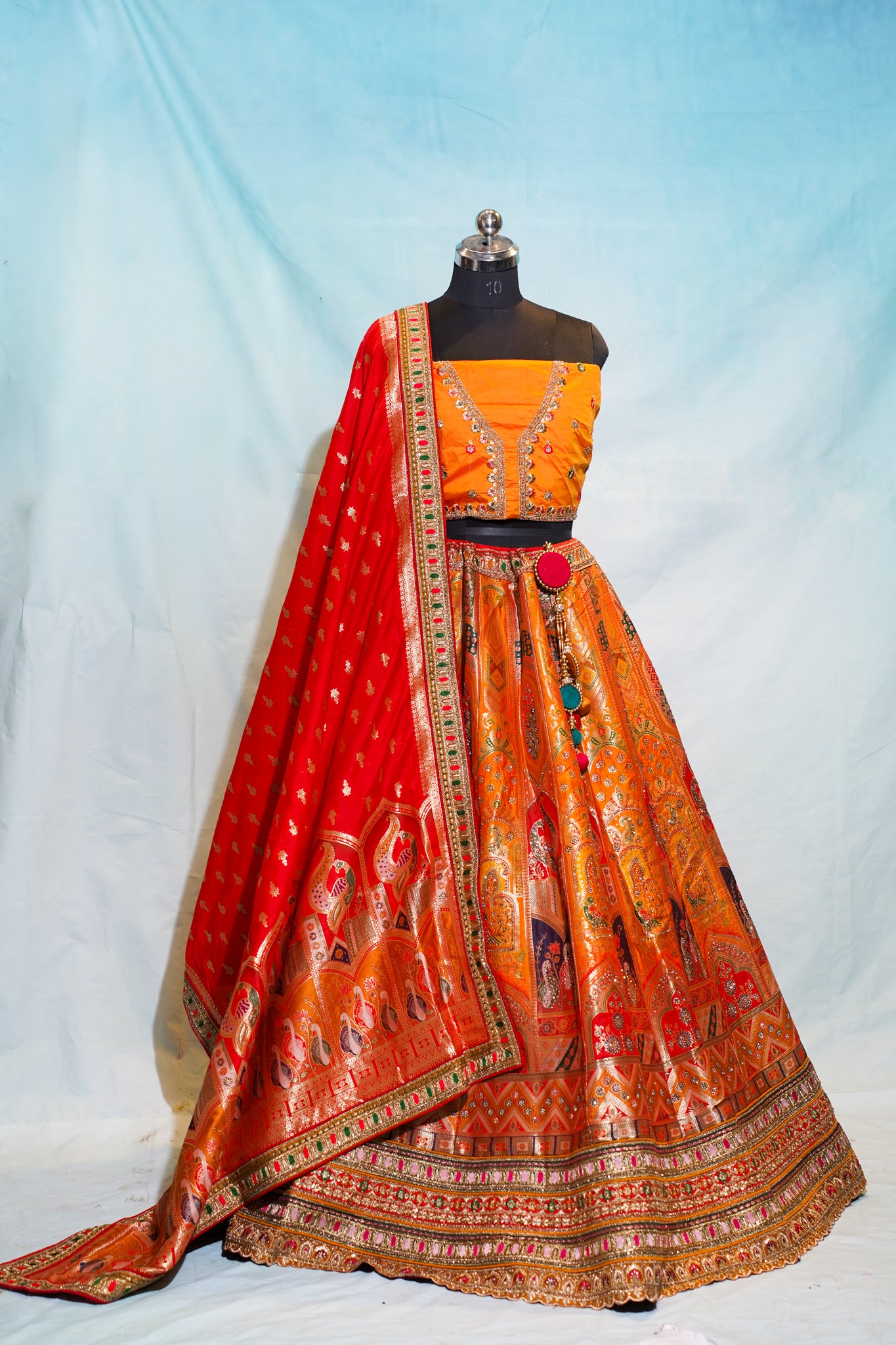 "Mansi 057" Banarasi Meenakari Stone Work Lehenga