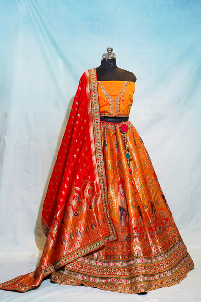 "Mansi 057" Banarasi Meenakari Stone Work Lehenga