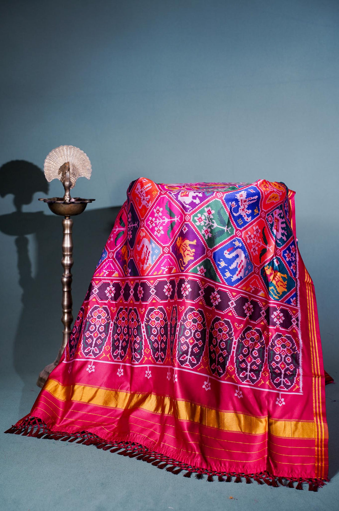 "MCD 012" Banarasi Multi Patola Paithani Silk Dupatta