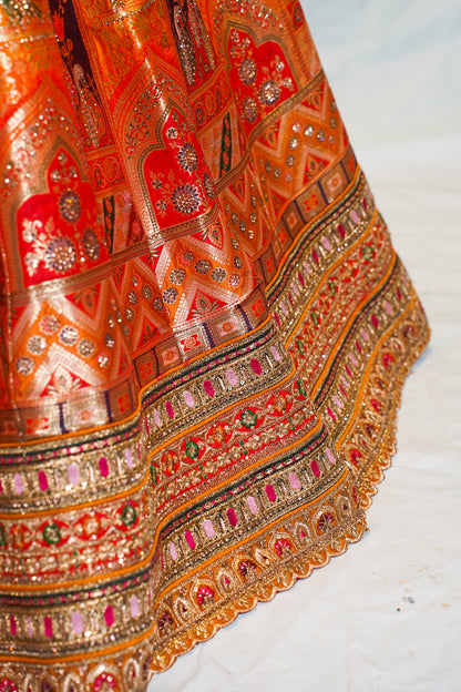 "Mansi 057" Banarasi Meenakari Stone Work Lehenga