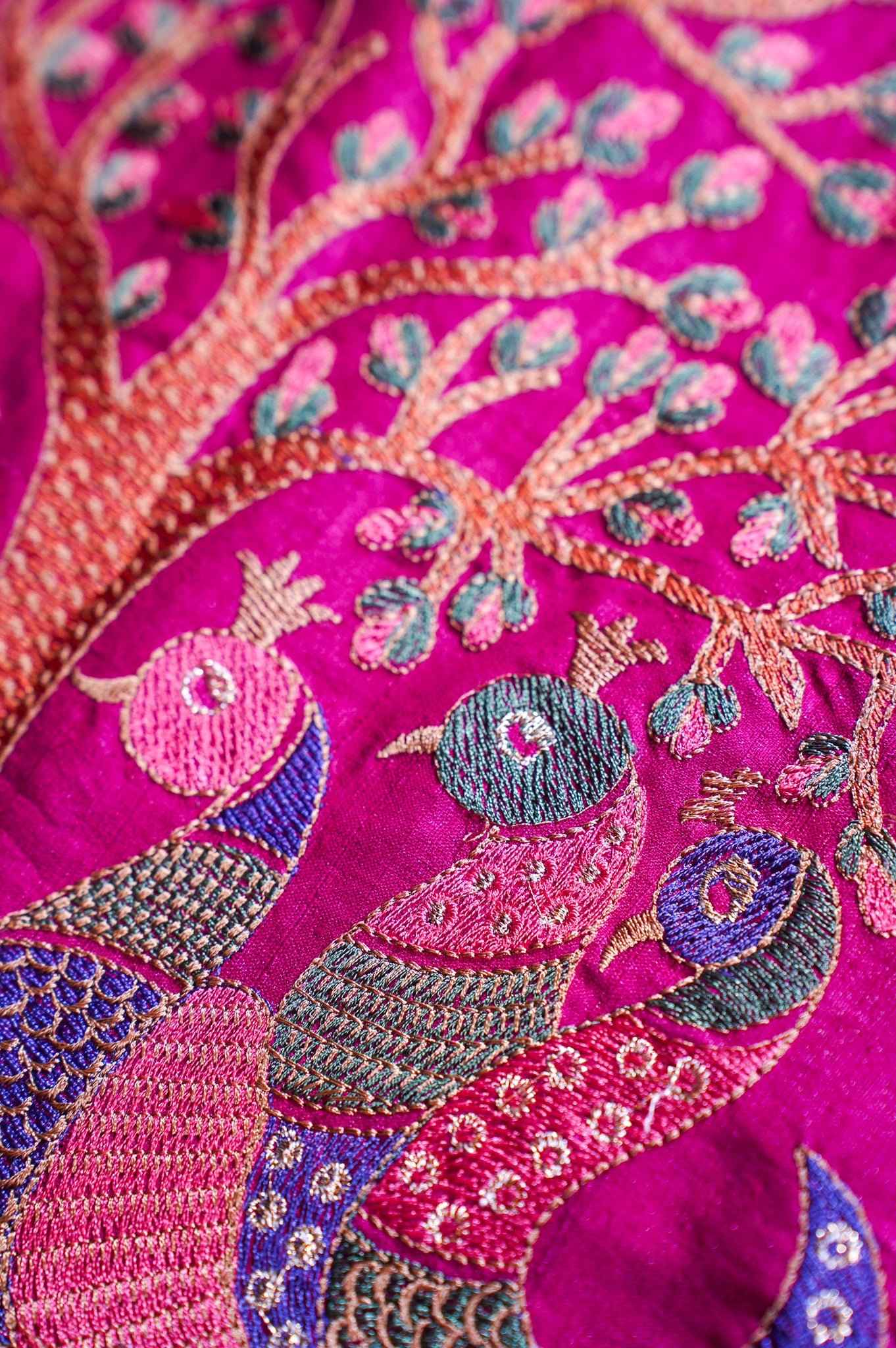 "Founder Choice 003" Banarasi Pure Embroidery Tusser Silk With Kadhai Work