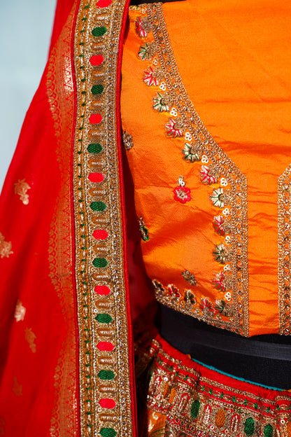 "Mansi 057" Banarasi Meenakari Stone Work Lehenga