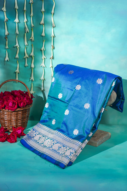 "VIRASAT 005" "Alia" Pure Banarasi Katan Silk Saree Woven with Authentic Zari