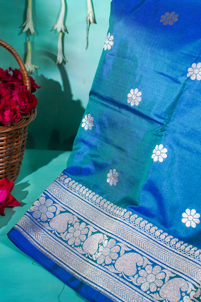 "VIRASAT 005" "Alia" Pure Banarasi Katan Silk Saree Woven with Authentic Zari