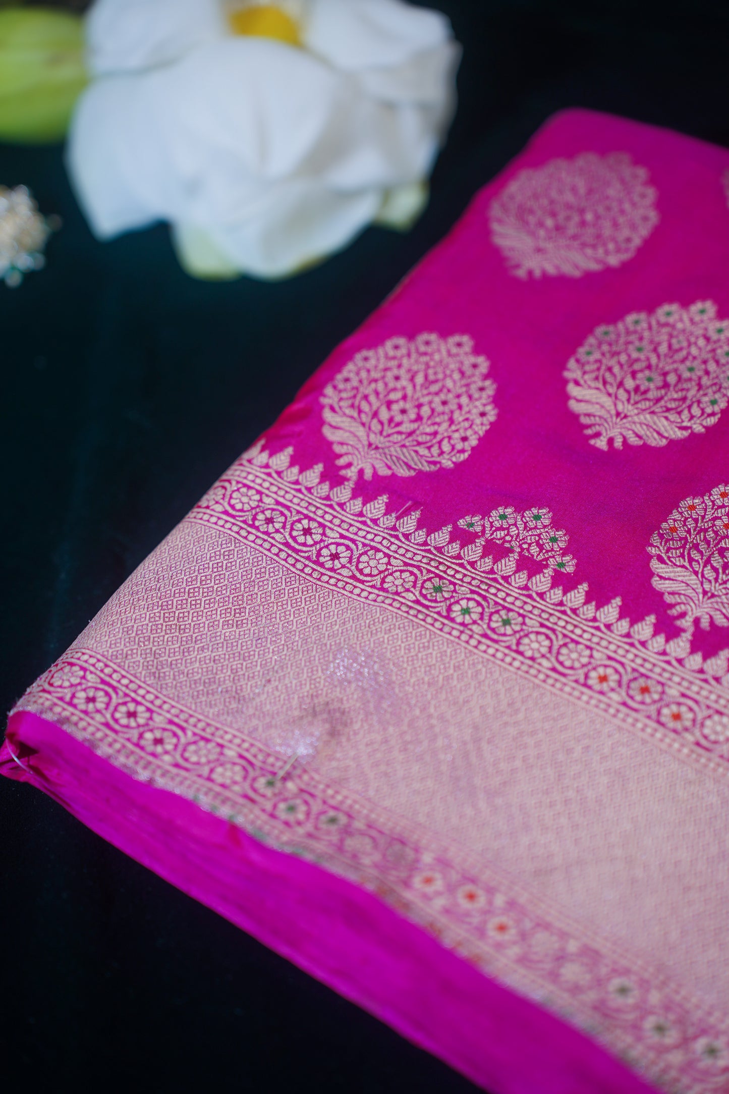 Classic Pink Banarasi Silk Saree