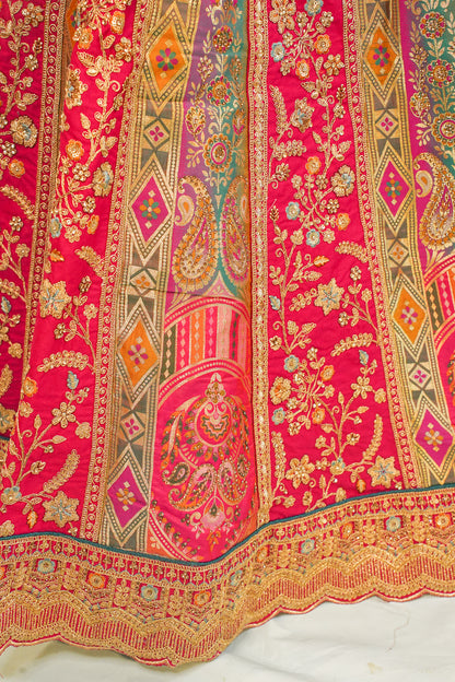 "MANSI 034" Banarasi Traditional Royal Radiance Silk Lehenga With Cutwork Border & AD Work