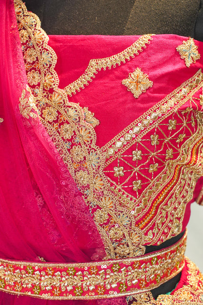 "MANSI 034" Banarasi Traditional Royal Radiance Silk Lehenga With Cutwork Border & AD Work