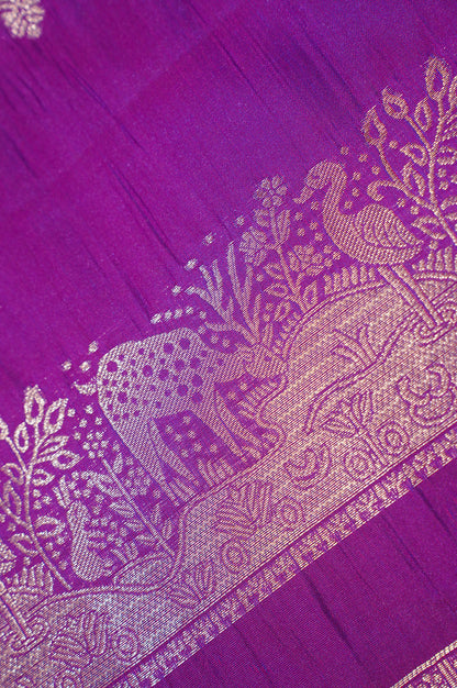 UTSAV BANARAS 319: Royal Magenta Banarasi Silk Saree with Zari Structured Body &amp; Artistry Pallu
