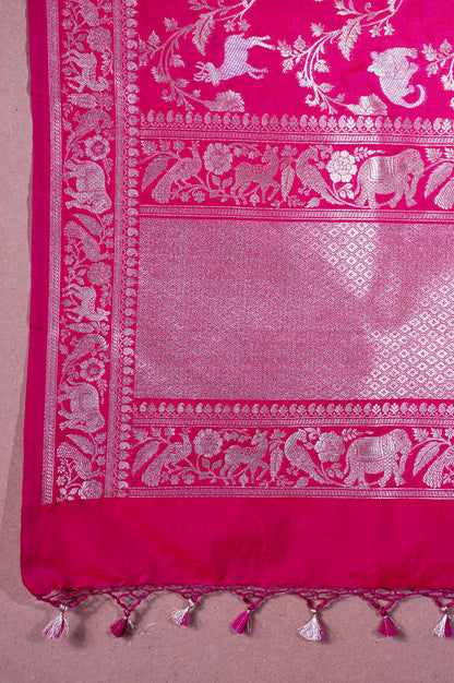 "MCD 015" Banarasi Meenakari Vegan Silk Dupatta