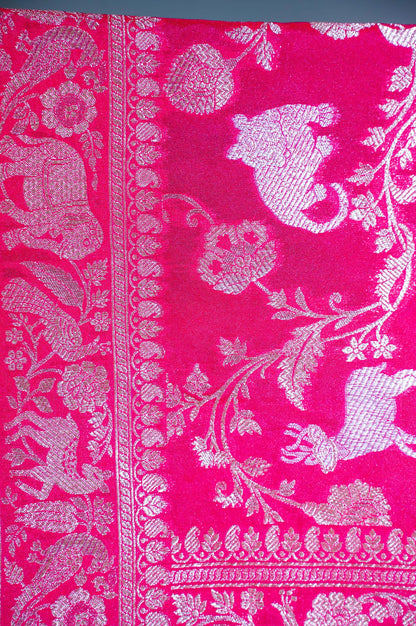"MCD 015" Banarasi Meenakari Vegan Silk Dupatta