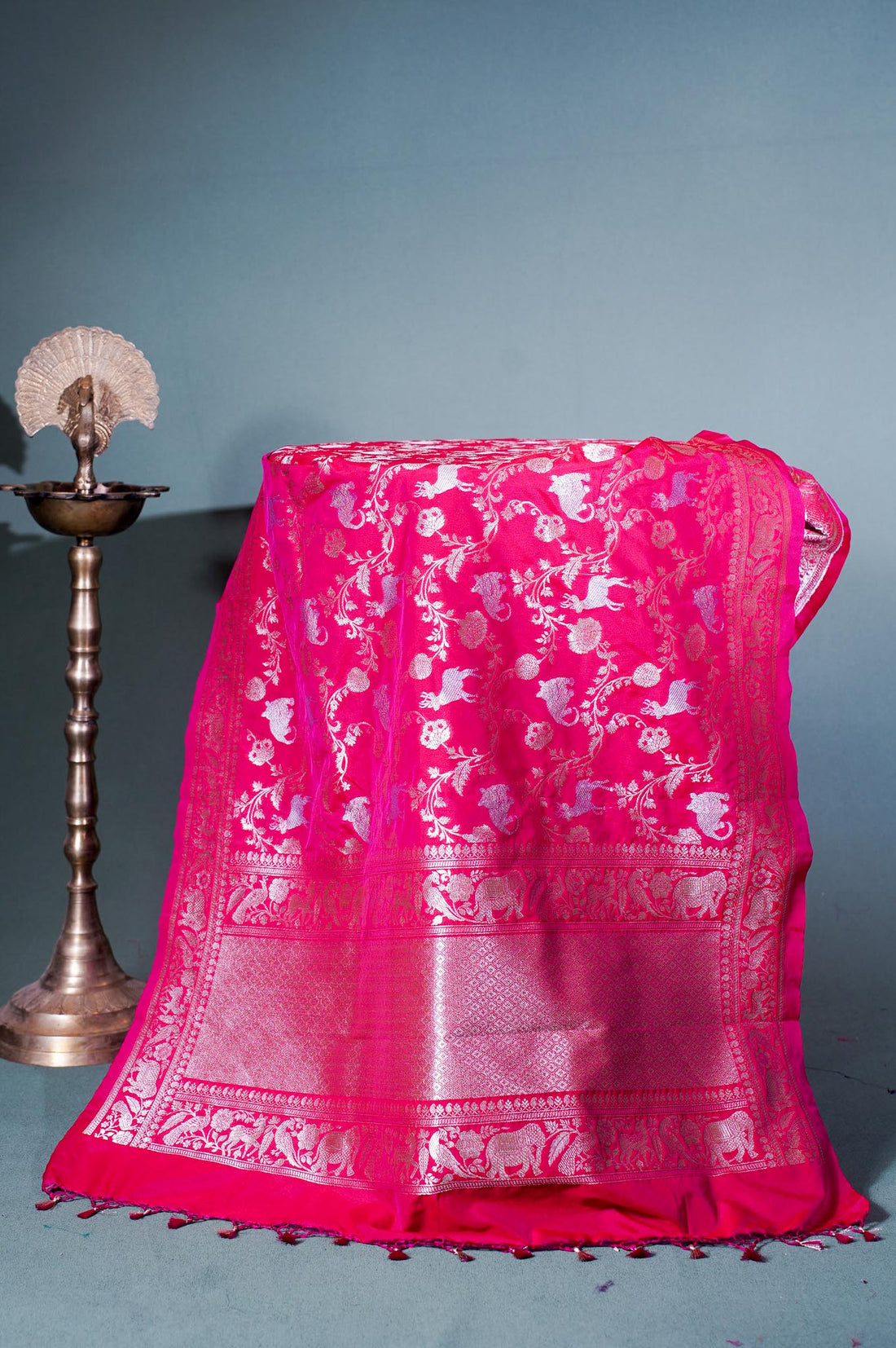 "MCD 015" Banarasi Meenakari Vegan Silk Dupatta
