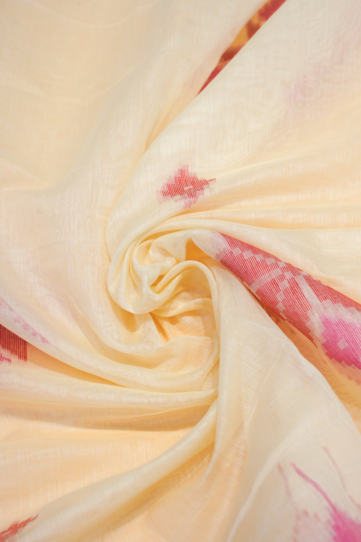 "UTSAV BANARAS 177" Banarasi Elegant White Ikat Cotton Saree