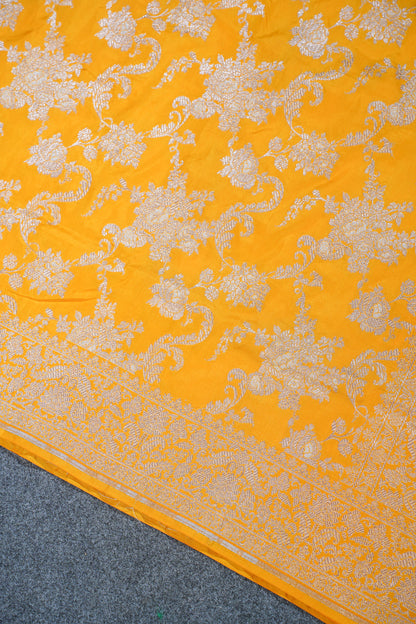 "VIRASAT 164" Banarasi Jangla Jaal Saree: Woven with Pure Gold Rupa Zari and A-Grade Silk
