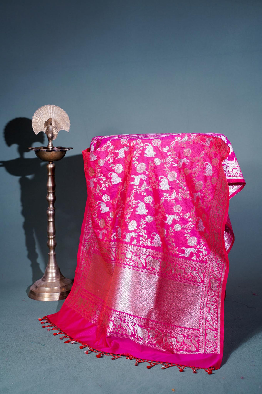"MCD 016" Banarasi Meenakari Vegan Silk Dupatta