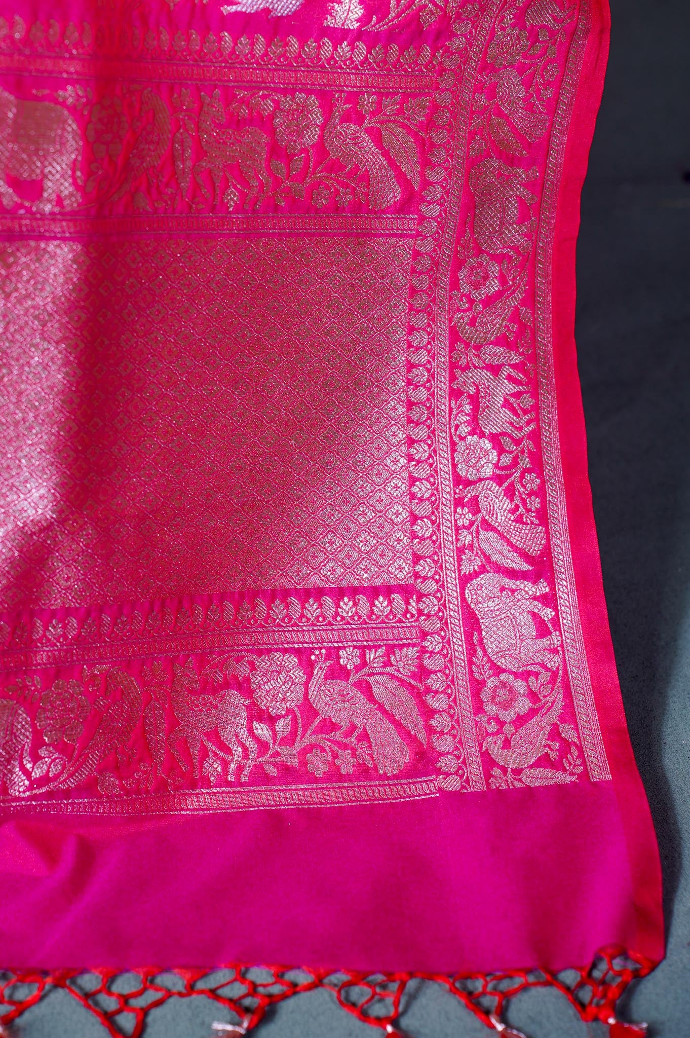 "MCD 016" Banarasi Meenakari Vegan Silk Dupatta