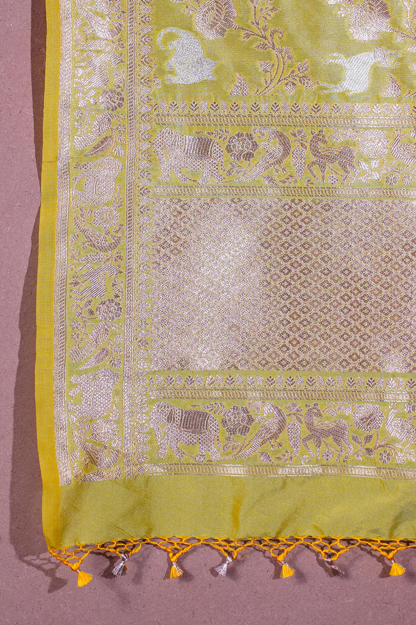 "MCD 017" Banarasi Meenakari Vegan Silk Dupatta