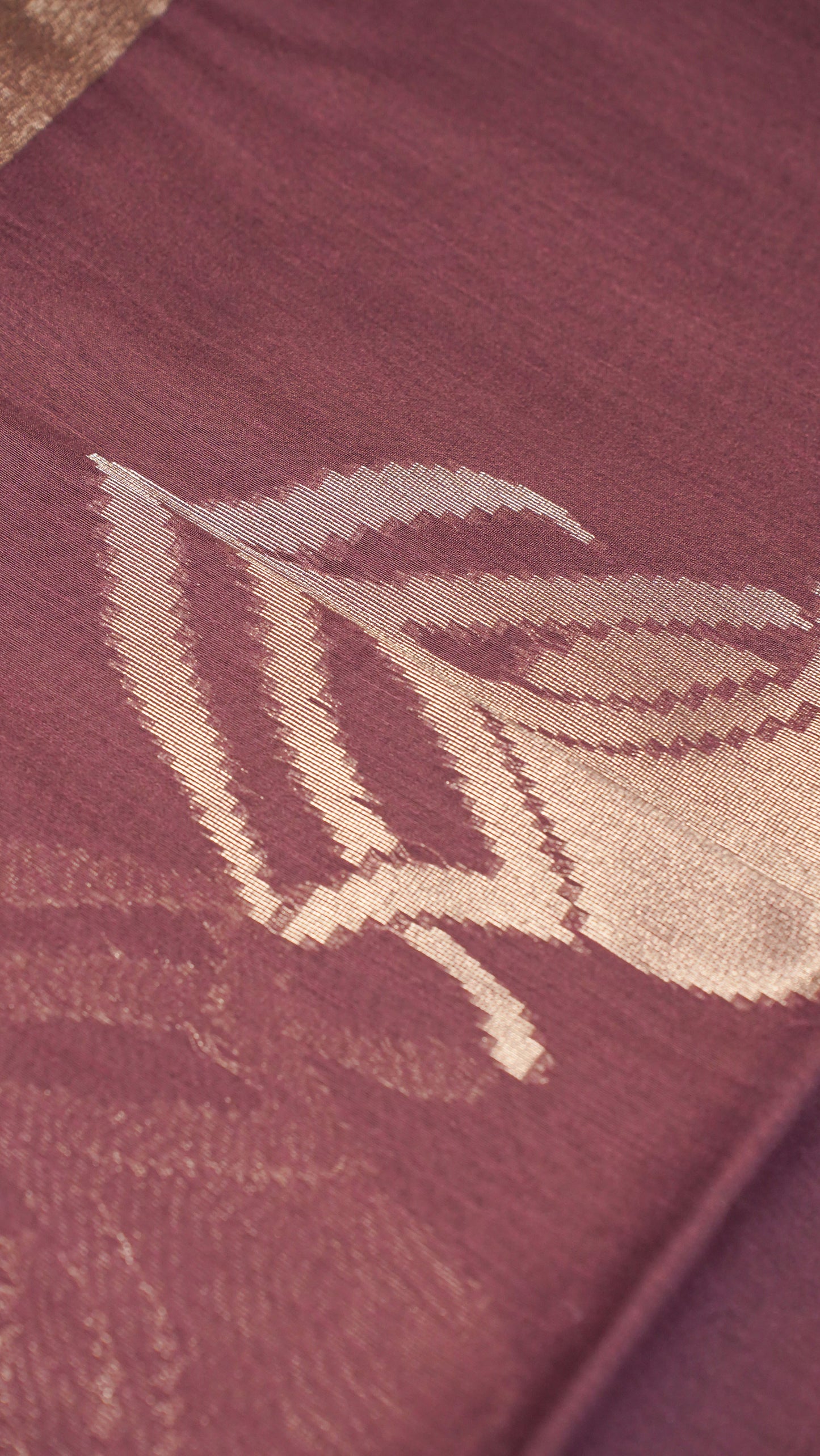 "UTSAV BANARAS 125" Banarasi Cherry Linen Upada Butta Silk Saree