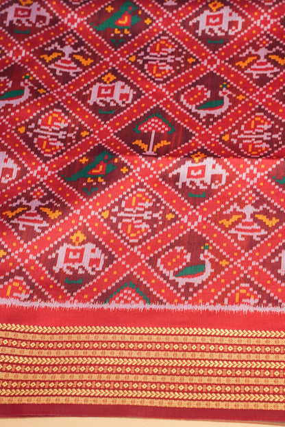 "UTSAV BANARAS 172" Banarasi Classic Red Patola Silk Saree