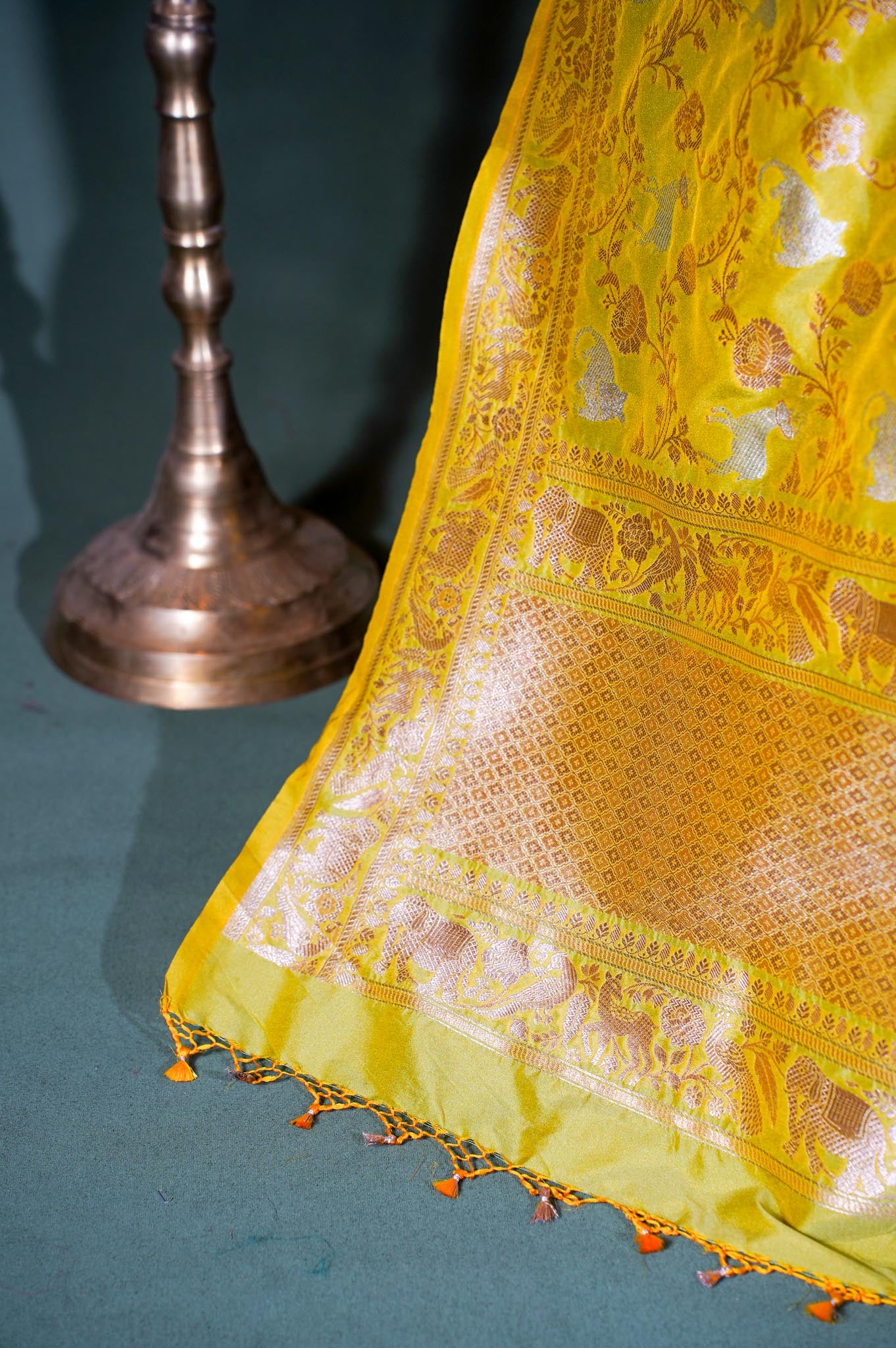 "MCD 017" Banarasi Meenakari Vegan Silk Dupatta