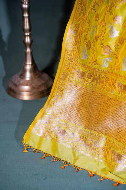 "MCD 017" Banarasi Meenakari Vegan Silk Dupatta