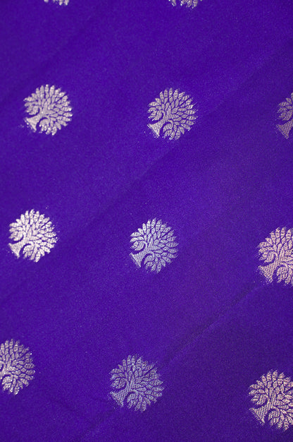 UTSAV BANARAS 326: Deep Violet Banarasi Raw Silk Saree with Small Zari Buti, Zari Pallu &amp; Animal Border