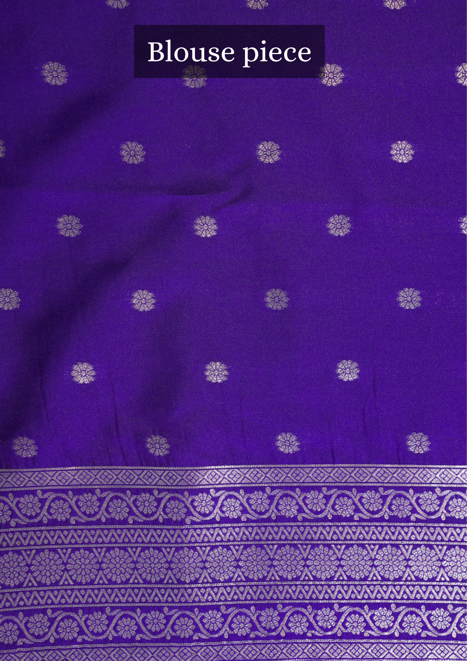 UTSAV BANARAS 326: Deep Violet Banarasi Raw Silk Saree with Small Zari Buti, Zari Pallu &amp; Animal Border