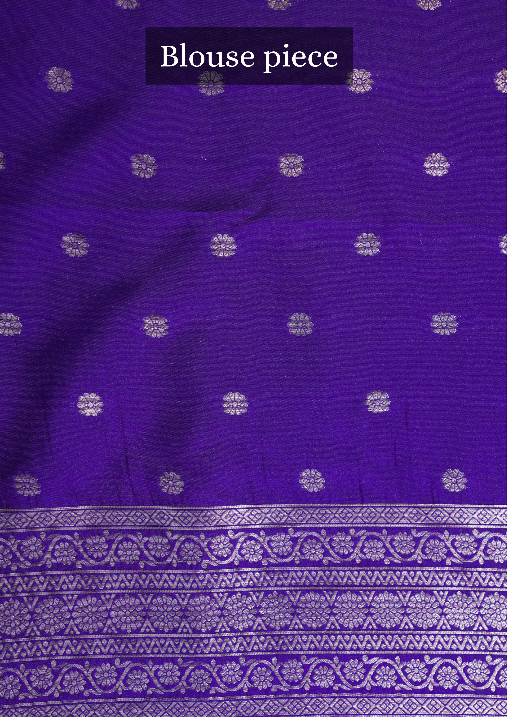 UTSAV BANARAS 326: Deep Violet Banarasi Raw Silk Saree with Small Zari Buti, Zari Pallu &amp; Animal Border