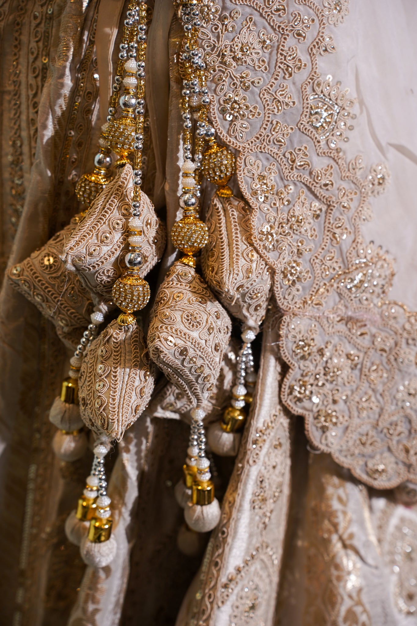 "Mansi 065" Banarasi Weaving Kadhai-Work Lehenga