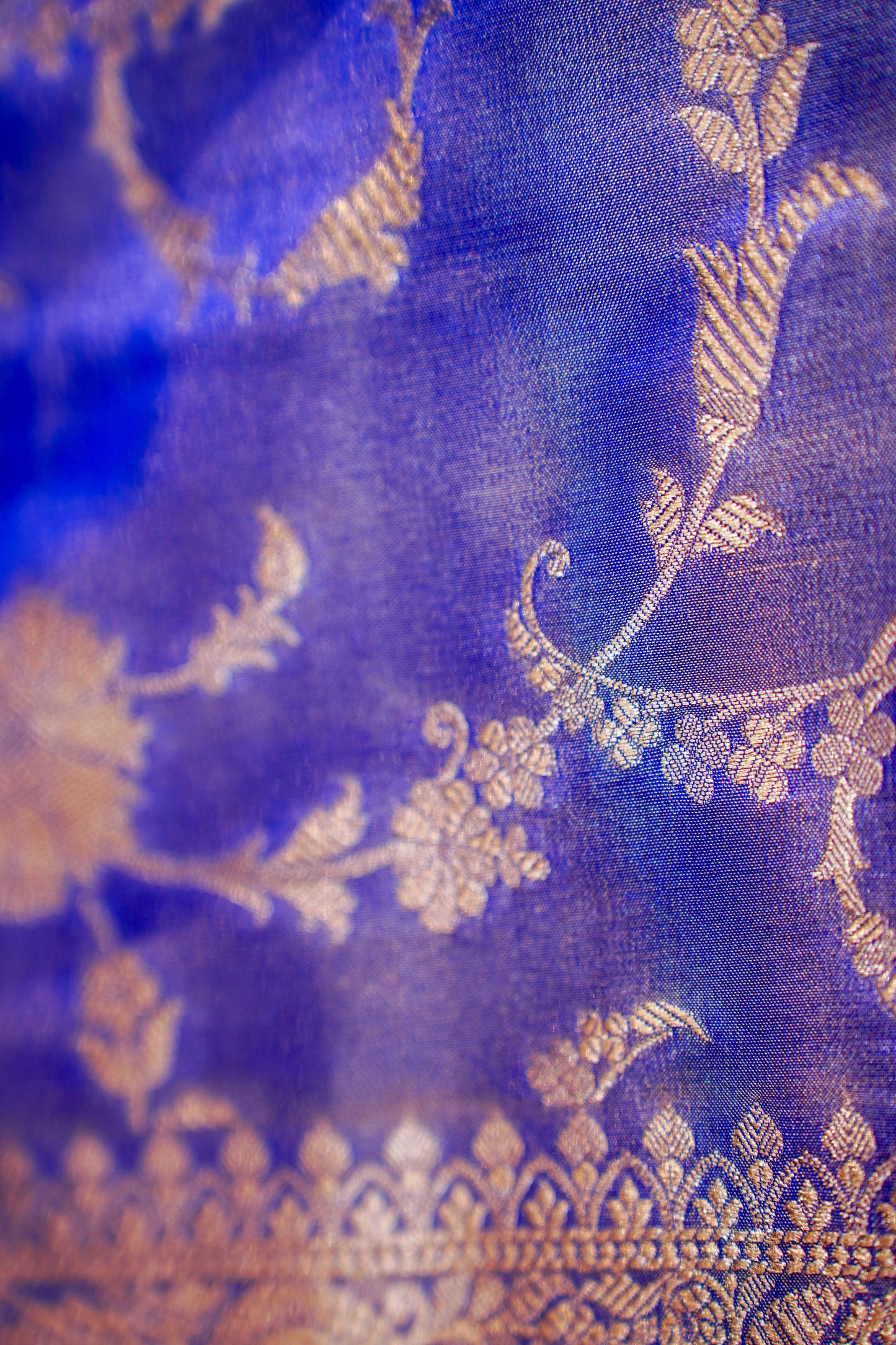 Blue Banarasi Silk Saree