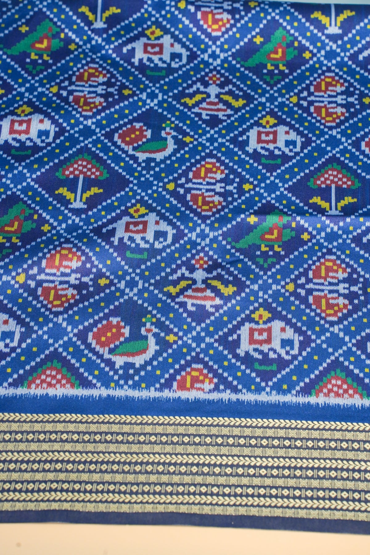 "UTSAV BANARAS 171" Banarasi Elegant Royal Blue Patola Silk Saree