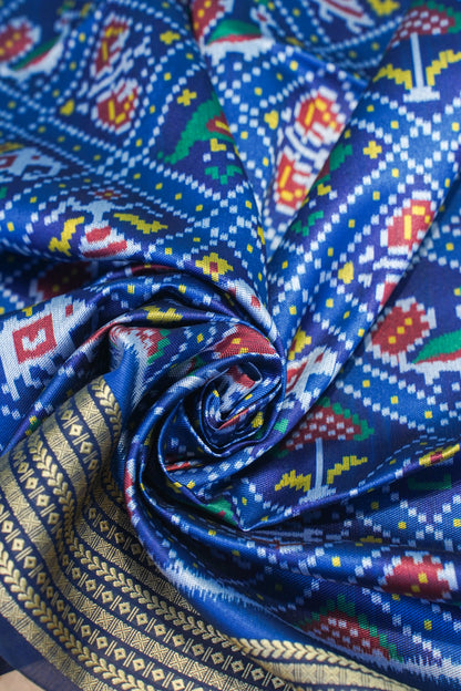 "UTSAV BANARAS 171" Banarasi Elegant Royal Blue Patola Silk Saree